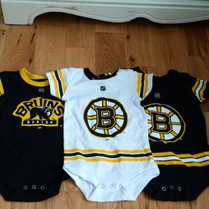 3 Boston Bruins onsies